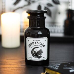 Mystic Raven Deadly Nightshade Gothic Apothecary Candle