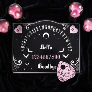 Pastel Pink and Black Gothic Ouija Talking Board