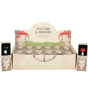 Lucky Glass Frog and Toadstools in Display