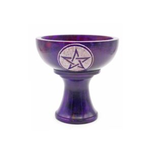 Soapstone Smudge Bowl w/ Stand - Pentacle