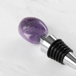 Crystal Bottle Stoppers - Singles: Amethyst