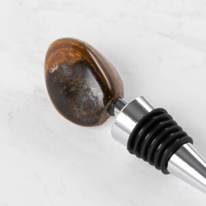 Crystal Bottle Stoppers - Singles: Tiger's Eye