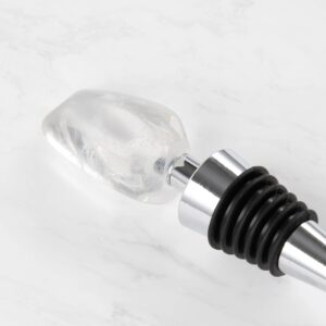 Crystal Bottle Stoppers - Singles: Rock Quartz