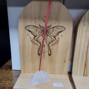 Something Different Natural Luna Moth Wooden Incense Holder Shelf (One Size) (Beige)