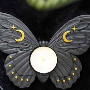 Black Moth Tealight Candle Holder