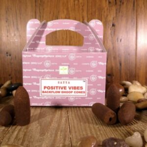 Positive Vibes Satya Dhoop Incense Backflow Cones 24 Pack
