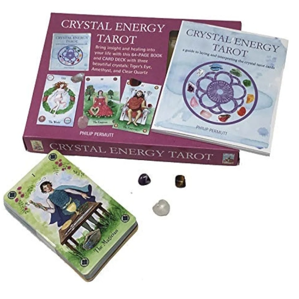 Crystal Energy Tarot Includes 78 Cards and a 64-page Book Inc 3 Beautiful Crystal