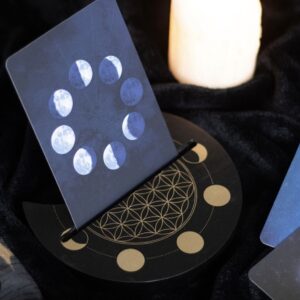 Flower of Life Crescent Moon Tarot Card Stand