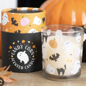Sweet and Spooky Candy Corn Candle