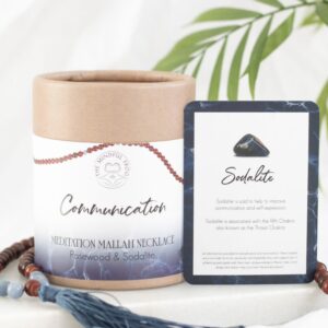 Communication Rosewood & Sodalite Mallah Necklace