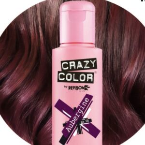 Crazy Color Semi Permanent Hair Color Cream Aubergine No.50