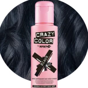 Crazy Color Semi Permanent Hair Color Cream Black No.30