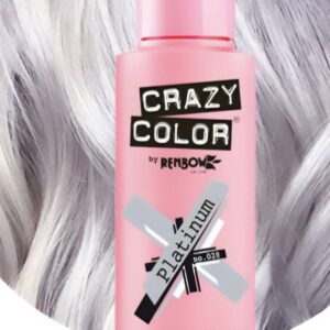 Crazy Color Semi Permanent Hair Color Cream Platinum No.28