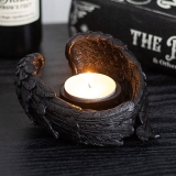 Raven Wings Tealight Candle Holder – Gothic Design Shaped Like Raven Wings – Perfect for Creating Mysterious Ambiance – Ideal for Dark
