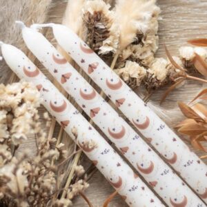 Set of 3 Harvest Moon Taper Candles