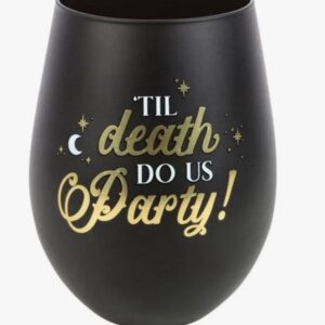 Til Death Do Us Party Stemless Wine Glass