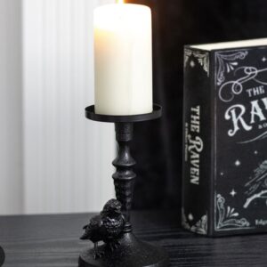 Something Different Pillar Raven Mystic Candle Holder (One Size) (Black)