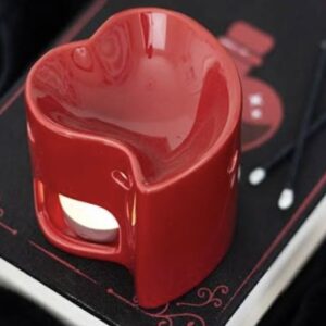 Red HEART Ceramic Oil Burner