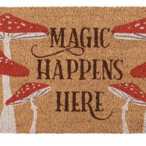 Natural Magic Happens Here Mushroom Doormat