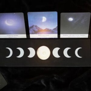 Black Moon Phase Tarot Card Stand Tealight Holder