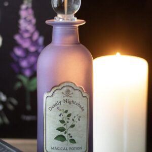 Deadly Nightshade Decorative Glass Potion Bottle – Gothic Apothecary Design