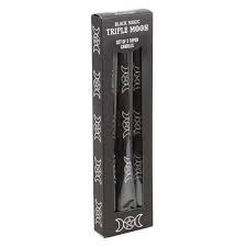 Pack of 3 Black Taper Candles