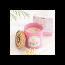 UK Aries Zodiac Candle with Cedarwood Fragrance, Rose Quartz Crystal, and Spiritual Compassion