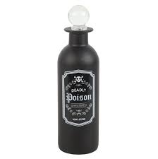 Decorative Glass Potion Bottle black