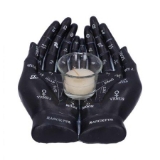 Nemesis Palmist S Guide Black Chiromancy Hands 9 Candle Holder