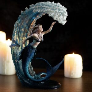Anne Stokes Water Elemental Sorceress Collectable Figurine (One Size) (Light Blue/Navy)
