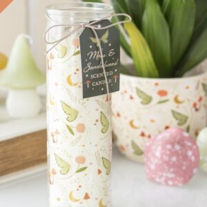 Fairy Folklore Tube Candle | Moss & Sandalwood Scent | Whimsical Fairycore Glass Candle