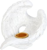 Spiritual Sanctuary Decor: Angel Wing Resin Incense Cone Burner