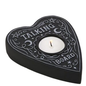 Something Different Enchanting Talking Board Tealight Candle Holder-Perfect for Spiritual Décor, Resin & Polyresin, Black