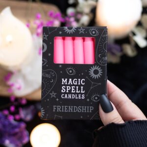 Coven-ready Set of 12 Pink ‘Friendship’ Spell Candles | Candles & Ritual Fire | Niffty Witchy Supplies UK in Candles & Ritual Fire style, t