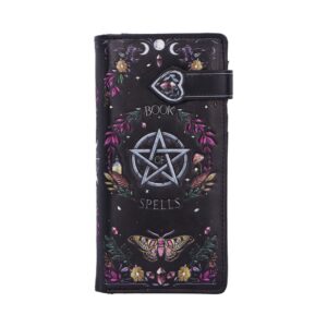 Haunted Book of Spells Embossed Purse 18.5cm | Bags & Wallets | Niffty Witchy Supplies UK in Bags & Wallets style, wild belladonna crimson veil for lov