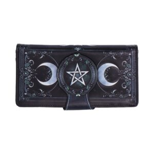 Ritual-ready Triple Moon Embossed Purse 18.5cm | Bags & Wallets | Niffty Witchy Supplies UK in Bags & Wallets style, lunar amulet delicate glow for mod