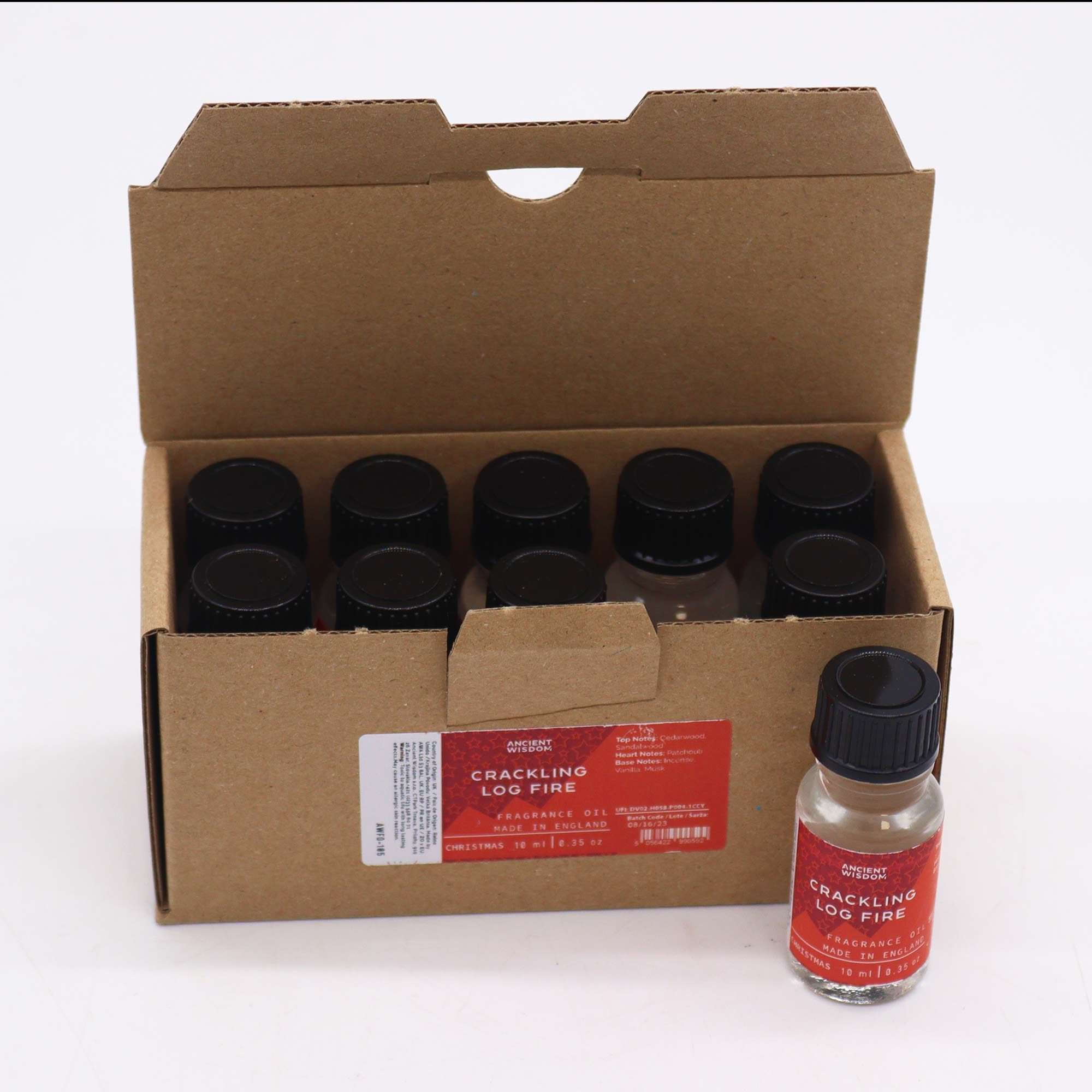 Mystical Crackling Log Fire Fragrance Oil 10ml | Niffty Witchy Supplies UK in Oils & Wax Melts style, dark mist emerald midnight for lovers of occult charm