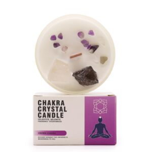 Magical Chakra Crystal Candles – Crown Chakra | Candles & Ritual Fire | Niffty Witchy Supplies UK in Candles & Ritual Fire style, lace festival l