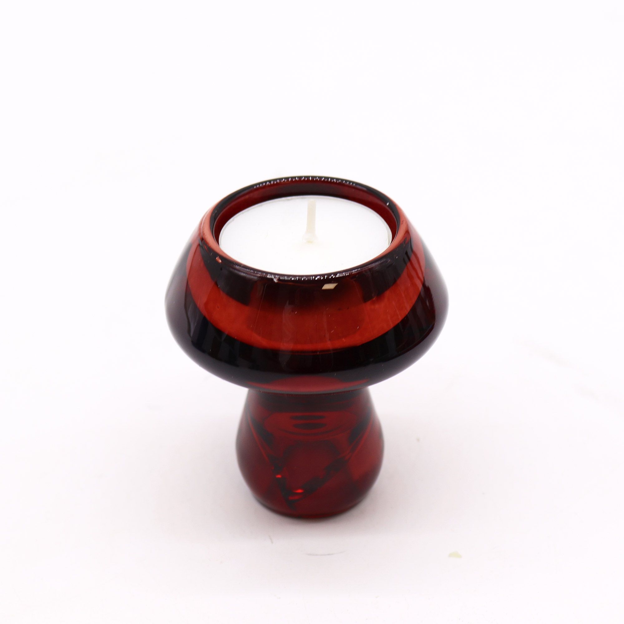 Magical Mushroom Flip Dinner Candle / Tealight Holder – Vampire Red | Niffty Witchy Supplies UK in holders & Burners style, golden witch quartz ostara