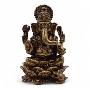Arcane Brass Miniature Gods – Ganesha (52gms) – 49mm | Niffty Witchy Supplies UK in Gods & Deities style, solstice grimoire silken jasper with g