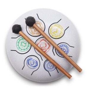 Celestial Hapi Drum 7 Chakra – 18cm | Niffty Witchy Supplies UK in Ritual Music Instruments style, black incantation twilight whisper with coven-core ener
