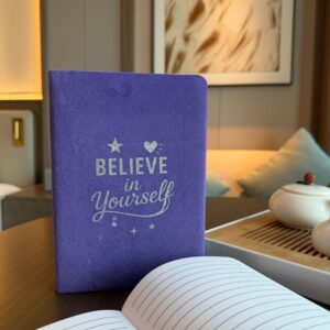 Enchanted Lavender Velvet Notebook – 80 pages – Believe Yourself | Grimoires | Niffty Witchy Supplies UK in Grimoires style, moonlit eclipse opal st