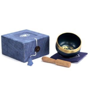 Moonlit Chakra Singing Bowl – Third Eye | Niffty Witchy Supplies UK in Ritual Music Instruments style, spirit winter storm-witch midnight with moon magic