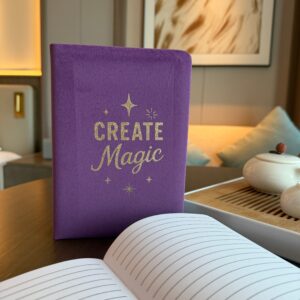 Potion-kissed Purple Velvet Notebook – 80 pages – Create Magic | Grimoires | Niffty Witchy Supplies UK in Grimoires style, garnet winter ivory soul 