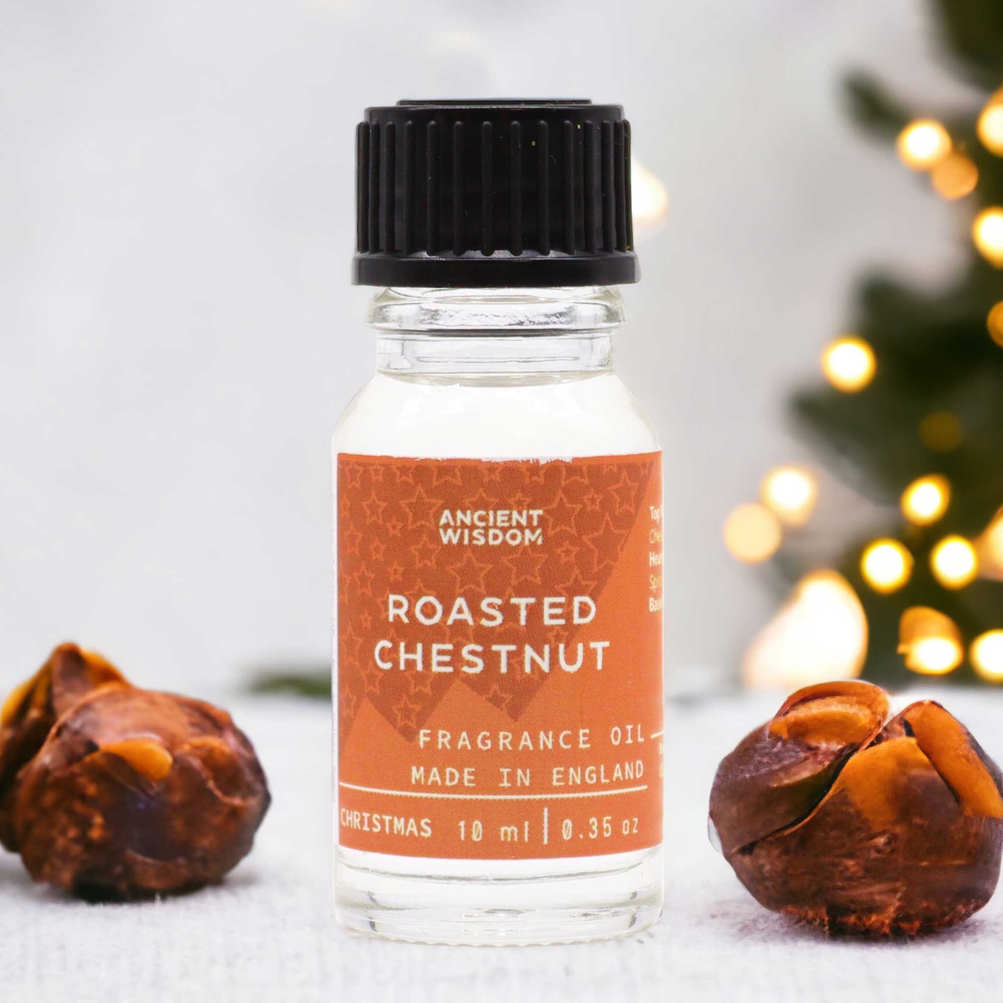 Arcane Roasted Chestnut Fragrance Oil 10ml | Niffty Witchy Supplies UK in Oils & Wax Melts style, moon winter dark yule for lovers of occult charm