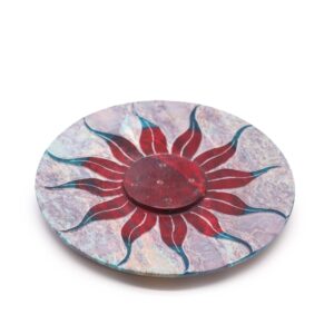 Coven-ready Soapstone Disc Incense Holder – Sun Flower (5 stick holder) | holders & Burners | Niffty Witchy Supplies UK in holders & Burners styl