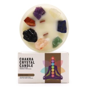 Potion-kissed Large Chakra Crystal Candles – Seven Charkra | Candles & Ritual Fire | Niffty Witchy Supplies UK in Candles & Ritual Fire style, sm