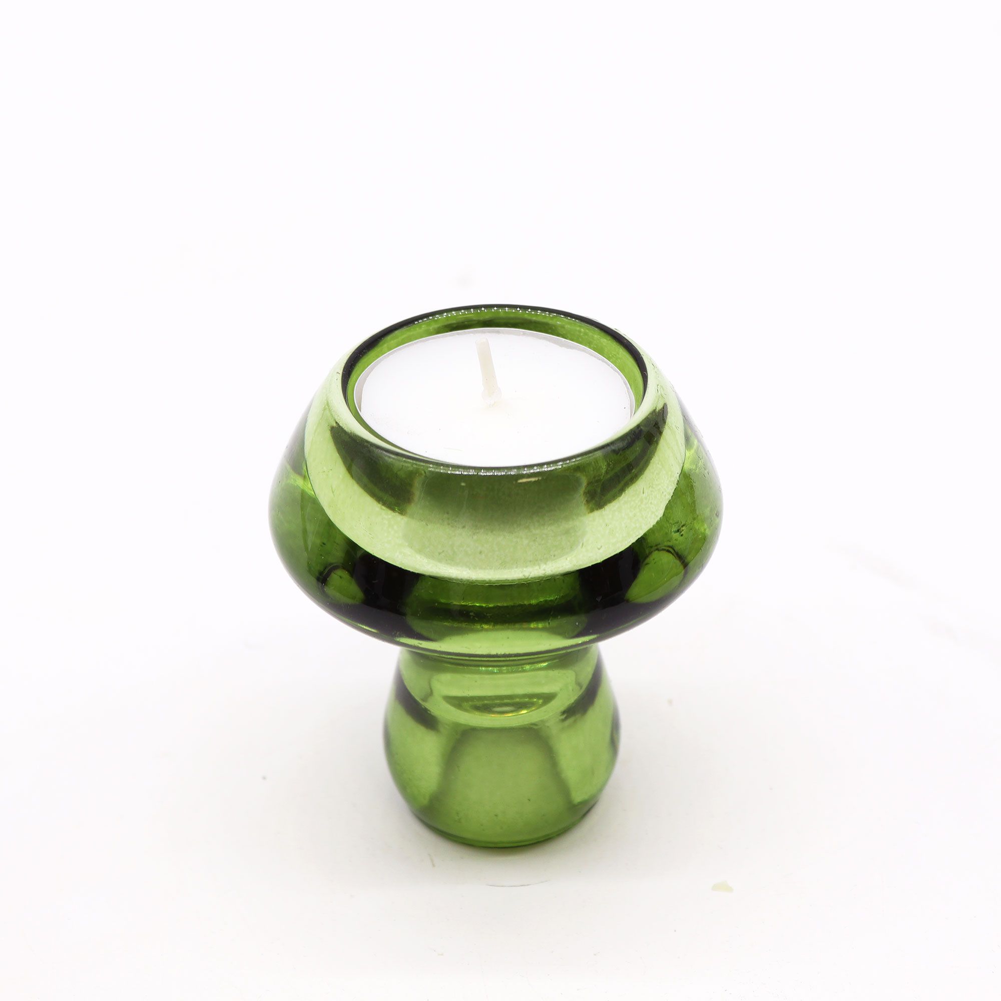 Haunted Mushroom Flip Dinner Candle / Tealight Holder – Garden Jade | Niffty Witchy Supplies UK in holders & Burners style, black mushroom moss grove