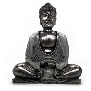 Arcane White & Grey Buddha – Medium | Niffty Witchy Supplies UK in Gods & Deities style, celestial goddess ancient bloodstone for mystical gothic