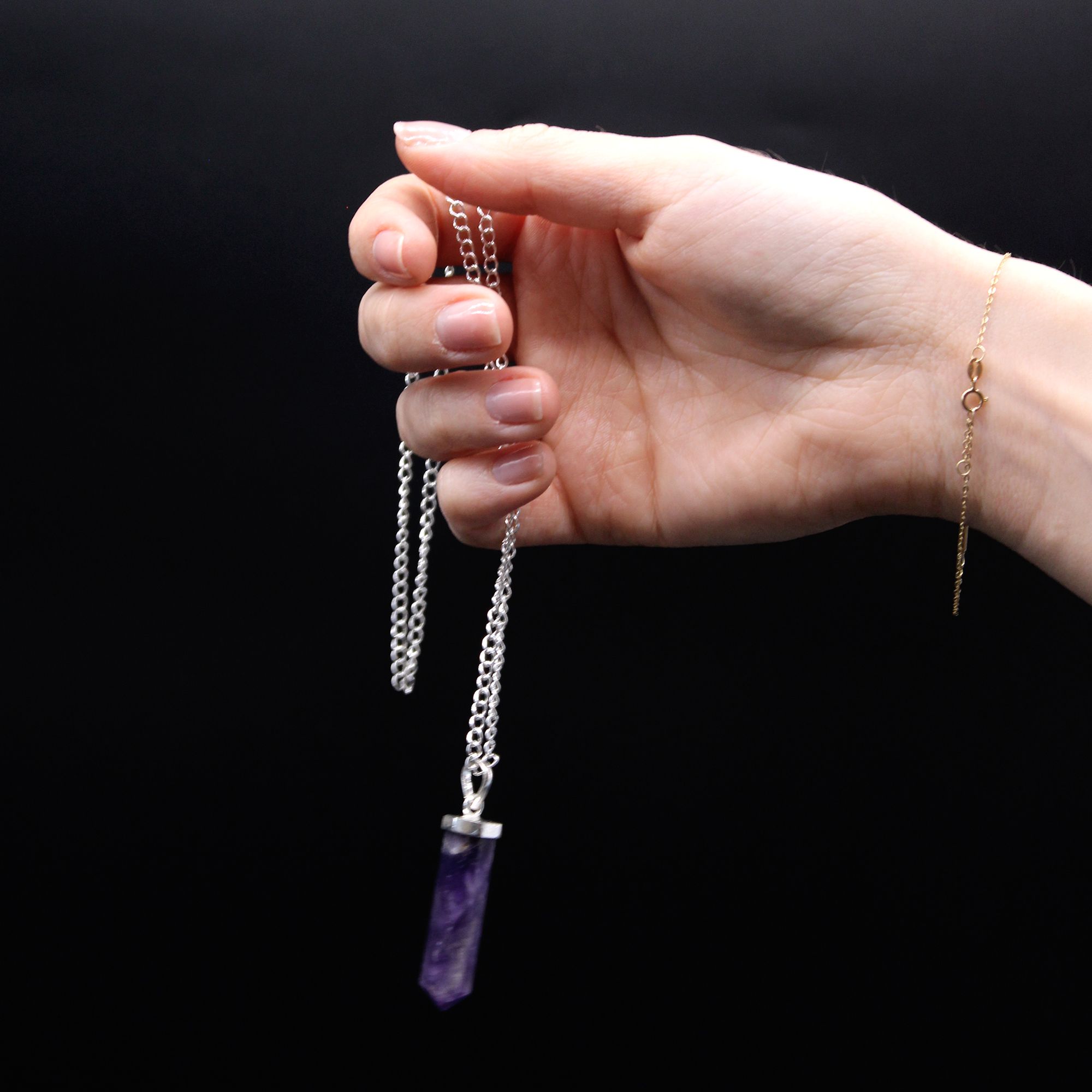 Ritual-ready Gemstone Classic Point Pendant – Rock Quartz | Niffty Witchy Supplies UK in Pendulum & Tarot style, ritual midnight fae ritual with coven
